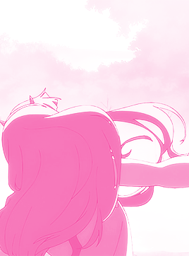 animegirl gif manga pink dress cute happiness